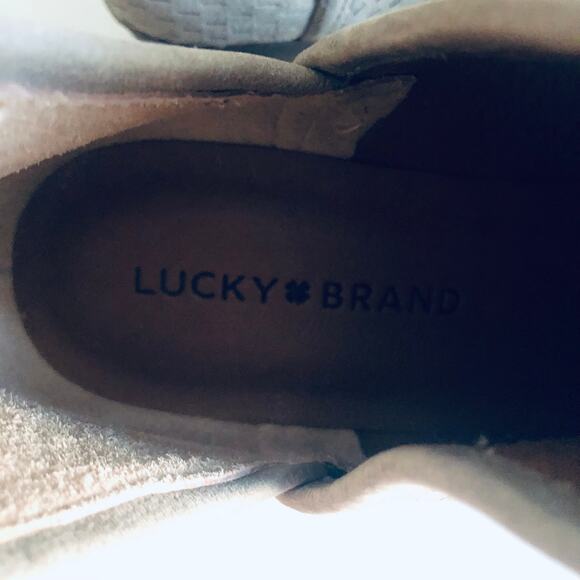 Lucky Brand 'Baley' Women's 7.5 Perforated Bootie Taupe Slip On Western - Picture 5 of 10